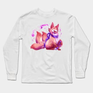 Mystical Kitsune Sakura Long Sleeve T-Shirt